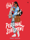 Imagen de portada para This Is Not a Personal Statement